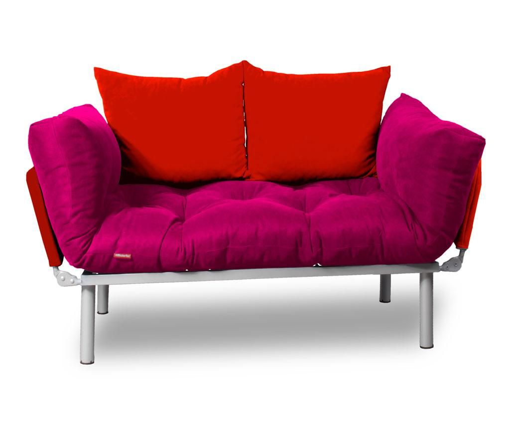 Sofa extensibila Sera Tekstil, Relax Pink Red - SERA TEKSTIL, Rosu
