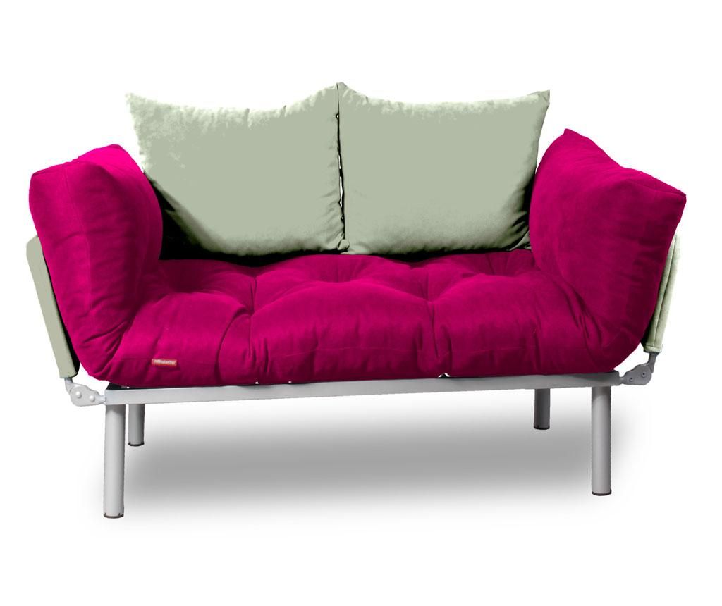Sofa extensibila Sera Tekstil, Relax Pink Cream - SERA TEKSTIL, Crem