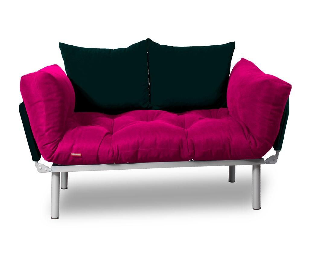 Sofa extensibila Sera Tekstil, Relax Pink Black - SERA TEKSTIL, Negru