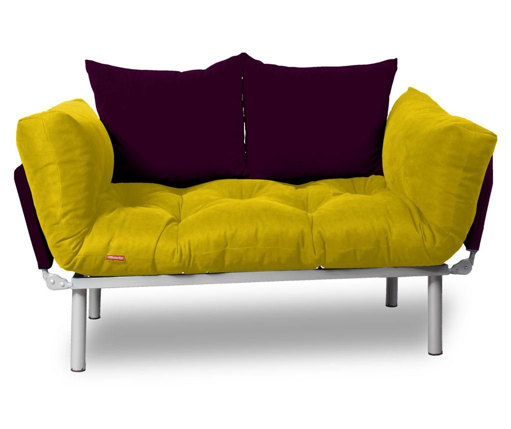 Sofa extensibila Sera Tekstil, Relax Yellow Plum - SERA TEKSTIL, Galben & Auriu