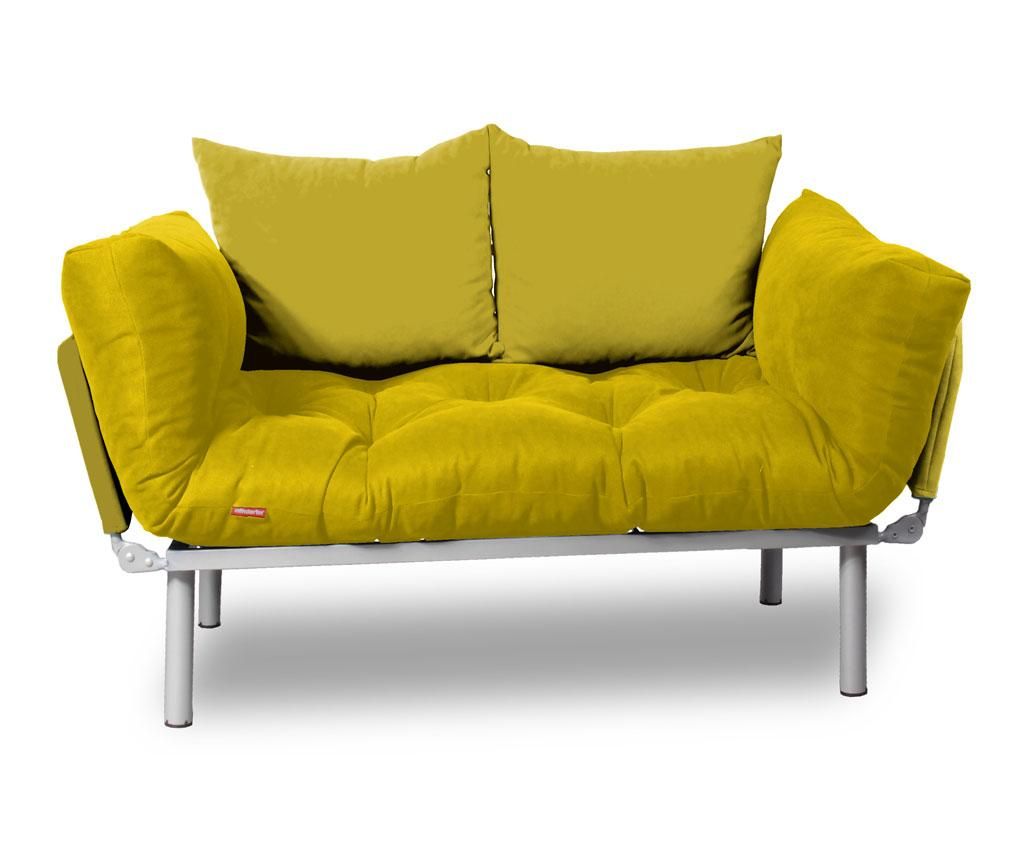 Sofa extensibila Sera Tekstil, Relax Yellow Full - SERA TEKSTIL, Galben & Auriu
