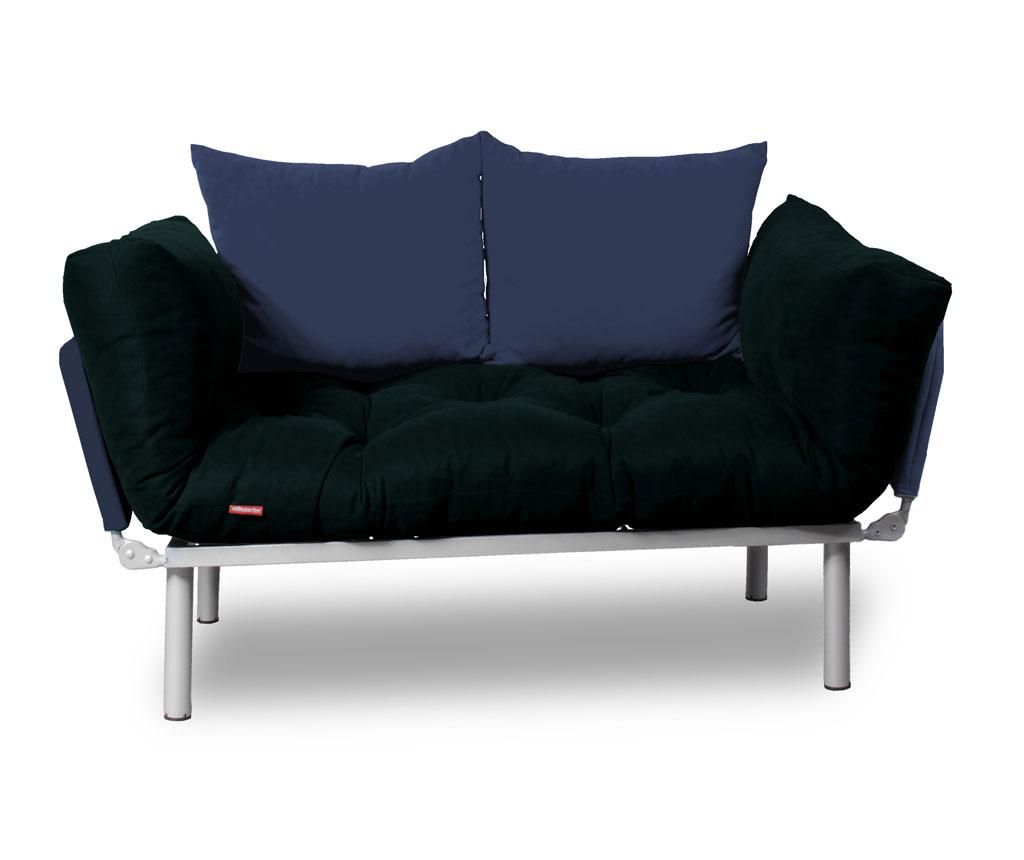 Sofa extensibila Sera Tekstil, Relax Black Navy - SERA TEKSTIL, Albastru