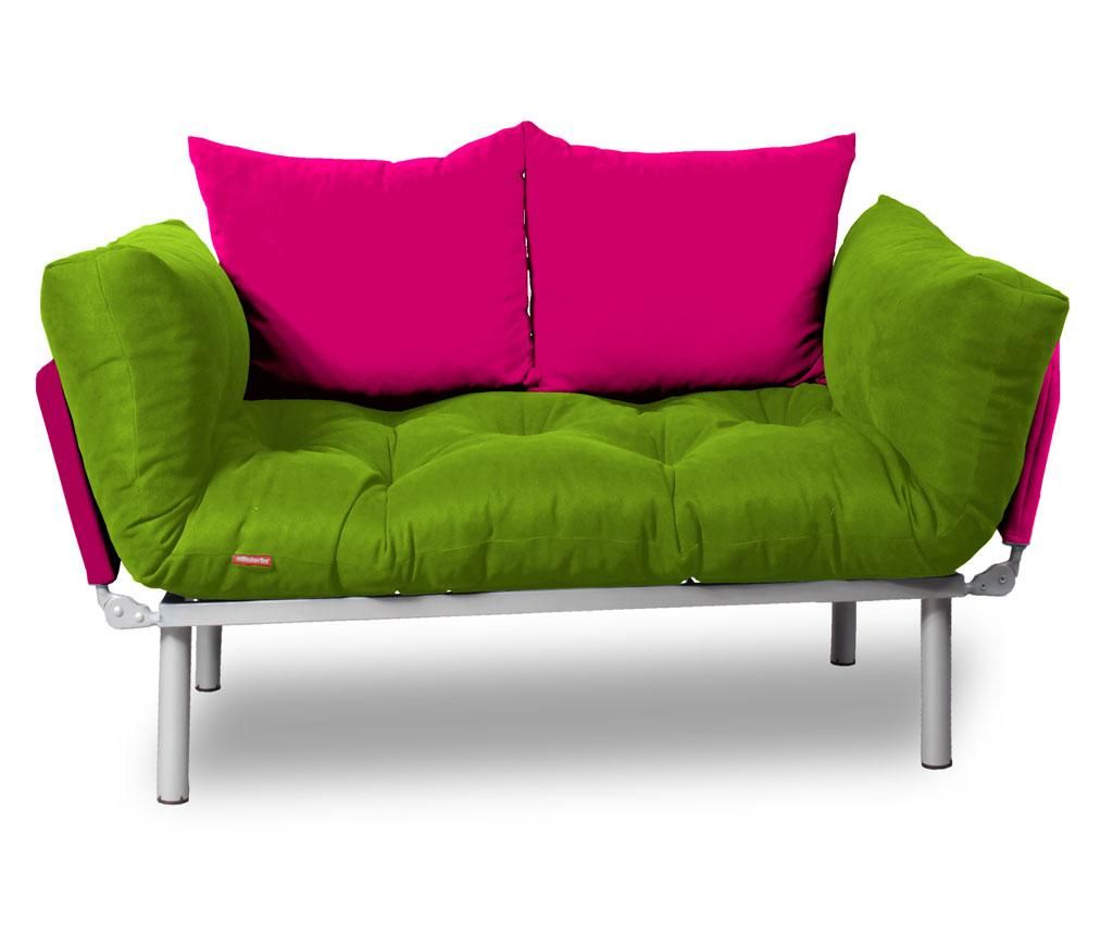 Sofa extensibila Sera Tekstil, Relax Green Pink - SERA TEKSTIL, Roz