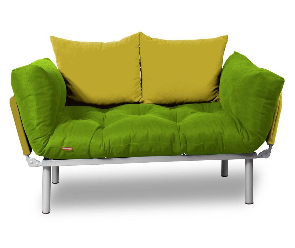 Sofa extensibila Minderim, Relax Green Yellow, verde/galben – Minderim, Verde Minderim
