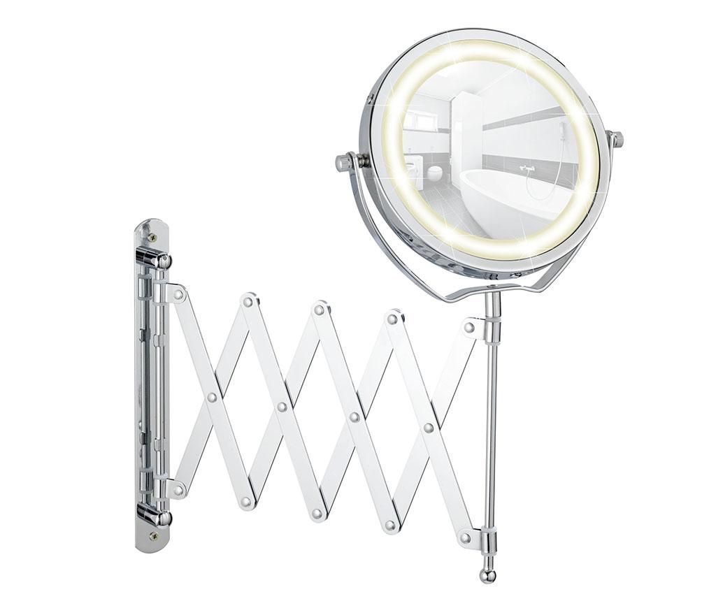 Oglinda cosmetica cu LED Brolo Tele – Wenko, Gri & Argintiu