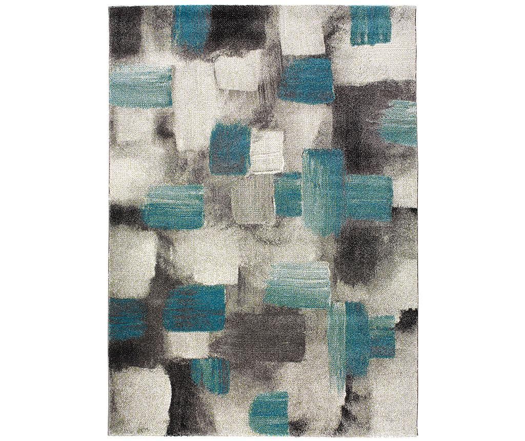 Covor Squares Blue 160x230 cm - Universal XXI, Albastru,Gri & Argintiu