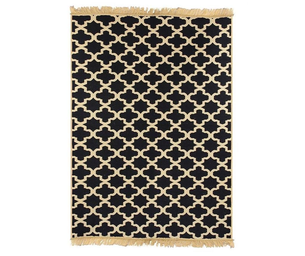 Covor tip pres Mauritius 80x150 cm - Ya Rugs, Negru