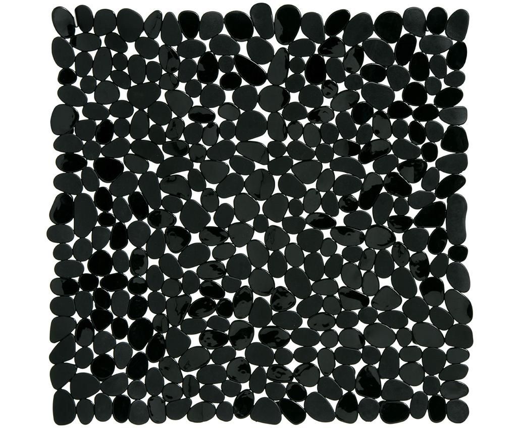 Covoras de cada Pebble Rectangular Black 54x54 cm