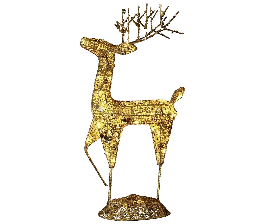 Decoratiune luminoasa pentru exterior Reindeer Star Gold