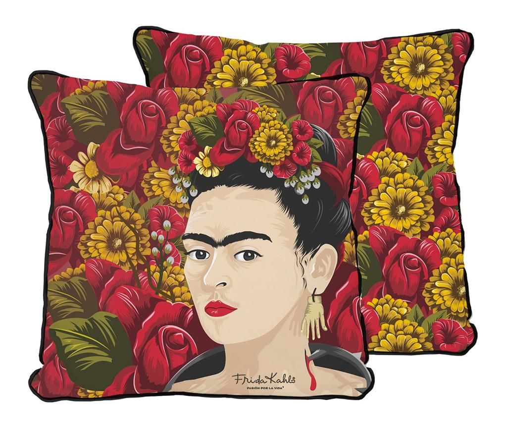 Perna decorativa Portrait 45×45 cm – Frida Kahlo Frida Kahlo imagine 2022