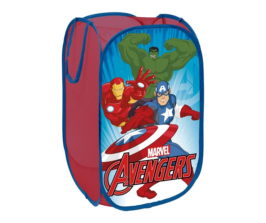 Cos pliabil pentru depozitare jucarii Avengers By Marvel, Avengers, poliester, 36x36x58 cm - Avengers by Marvel, Rosu,Multicolor
