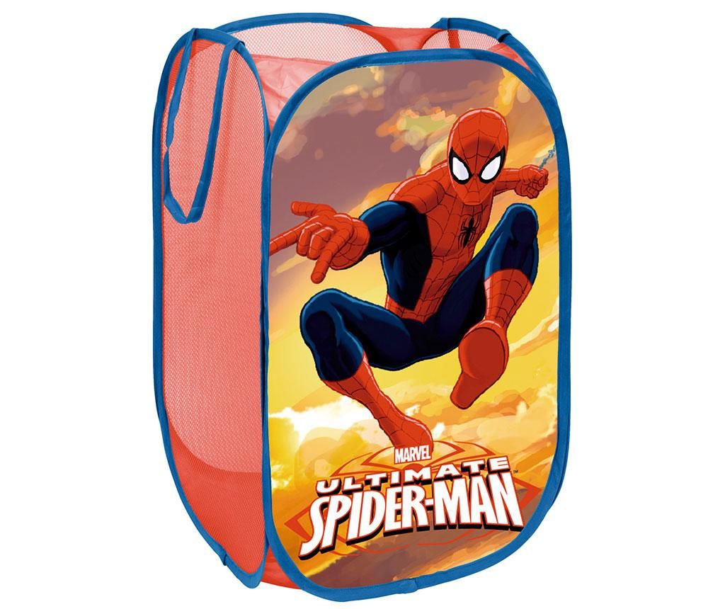 Cos pliabil pentru depozitare jucarii Spider-man By Marvel, Ultimate Spiderman, poliester, 36x36x58 cm - Spider-Man by Marvel, Rosu,Multicolor