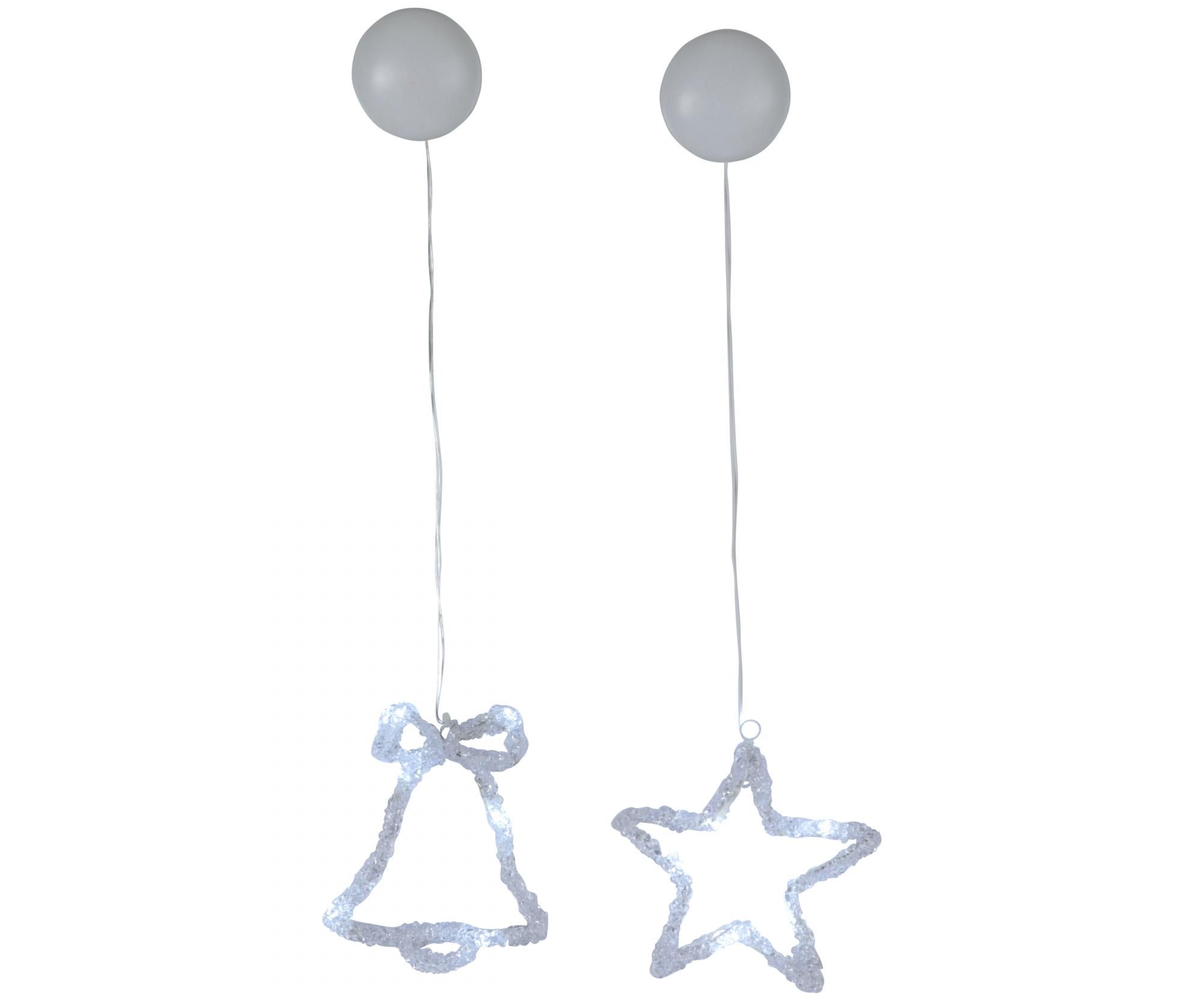 Set 2 decoratiuni luminoase suspendabile Star and Bell