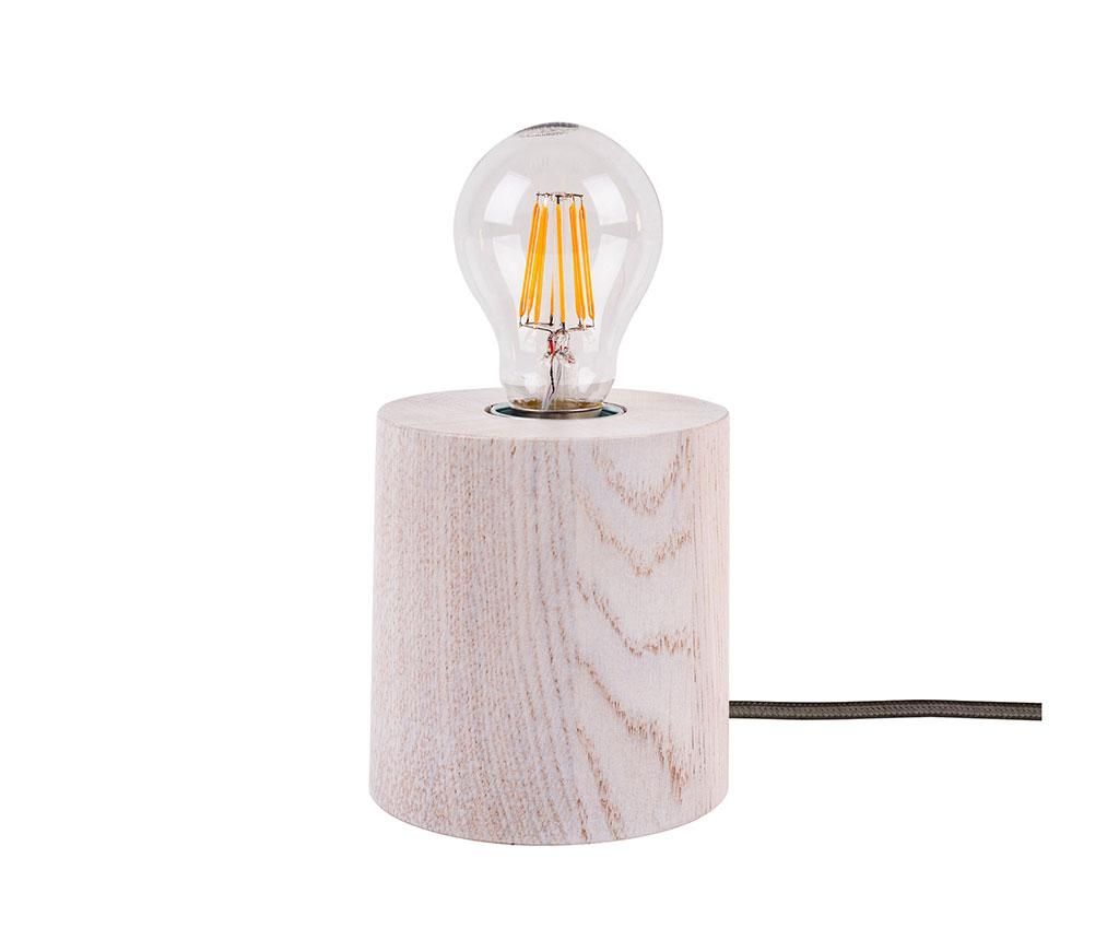 Veioza Britop Lighting, Trongo Plain Oak White, lemn de stejar, 10x10x10 cm - BRITOP Lighting, Alb