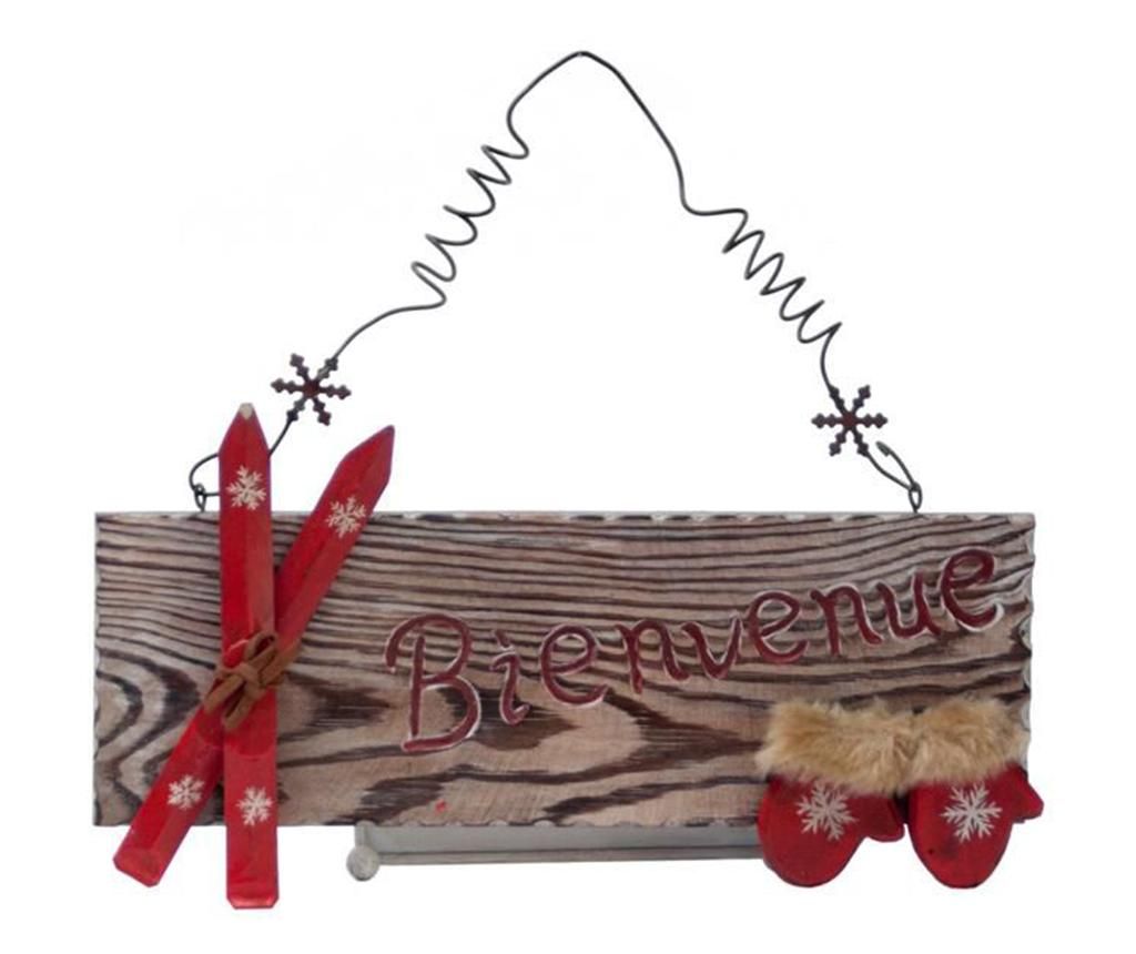 Decoratiune de perete Bienvenue Hiver - Antic Line, Maro