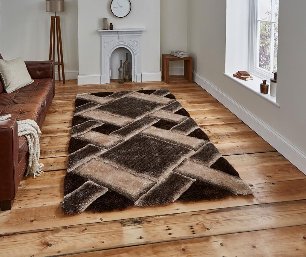 Covor Think Rugs, Noble House Modern Beige and Brown, 120x170 cm, fibre acrilice, poliester - Think Rugs, Maro