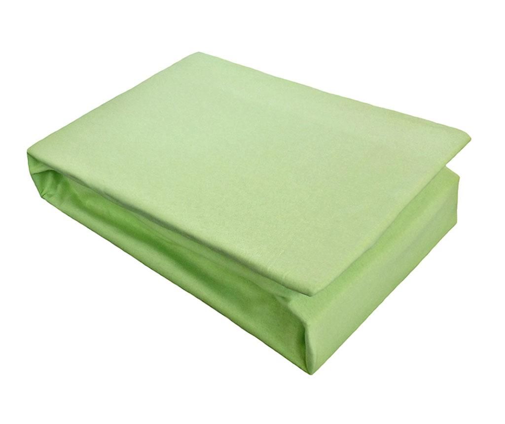 Cearsaf de pat cu elastic Jersey Green 180x200 cm