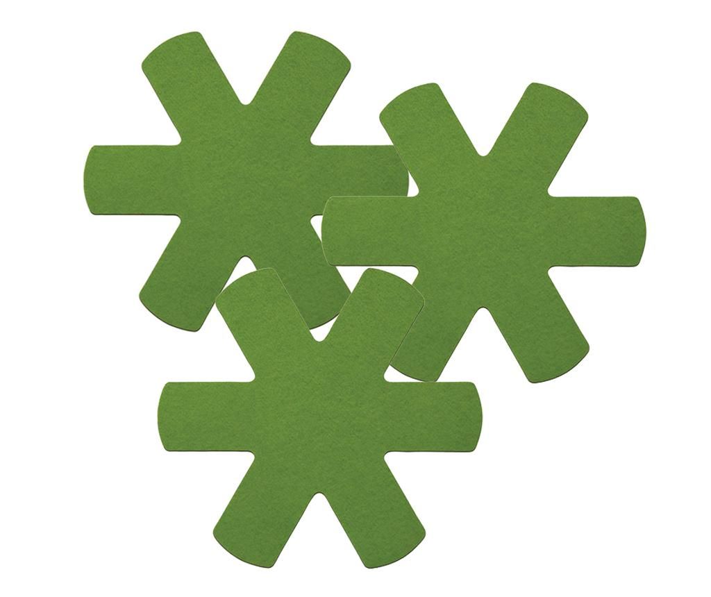 Set 3 suporturi pentru vase fierbinti Pop Green – Excelsa, Verde