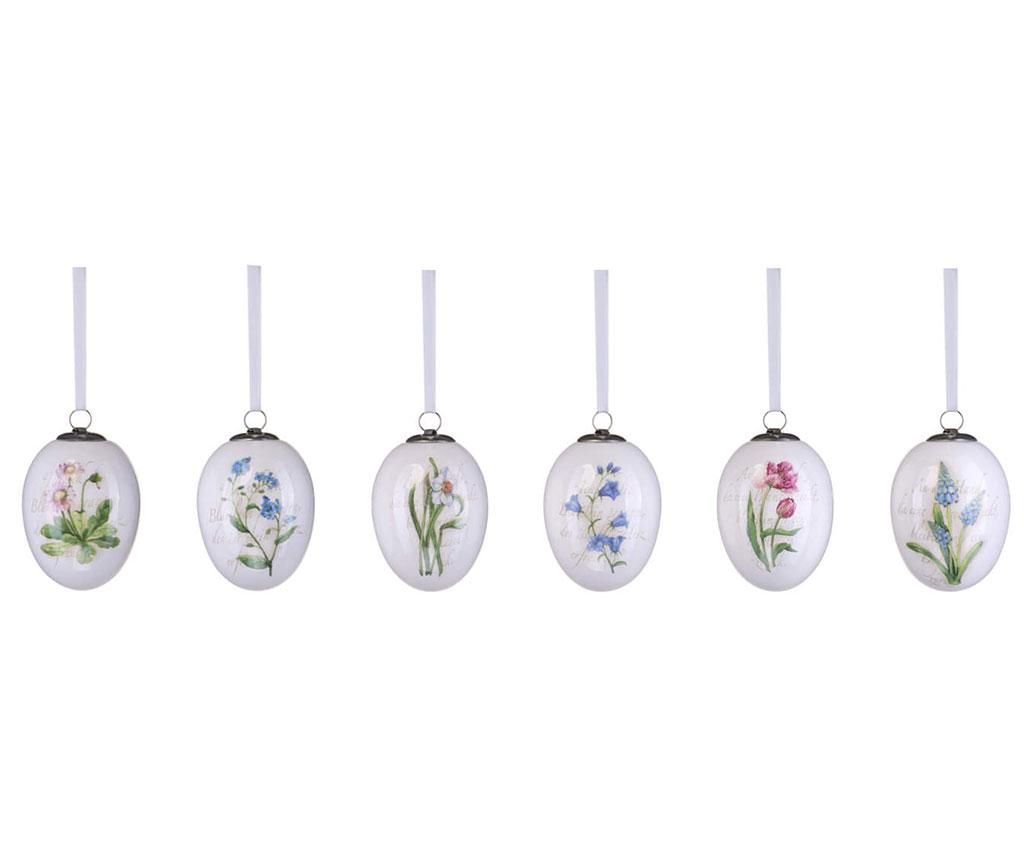 Set 6 decoratiuni suspendabile Flower Slim Decal