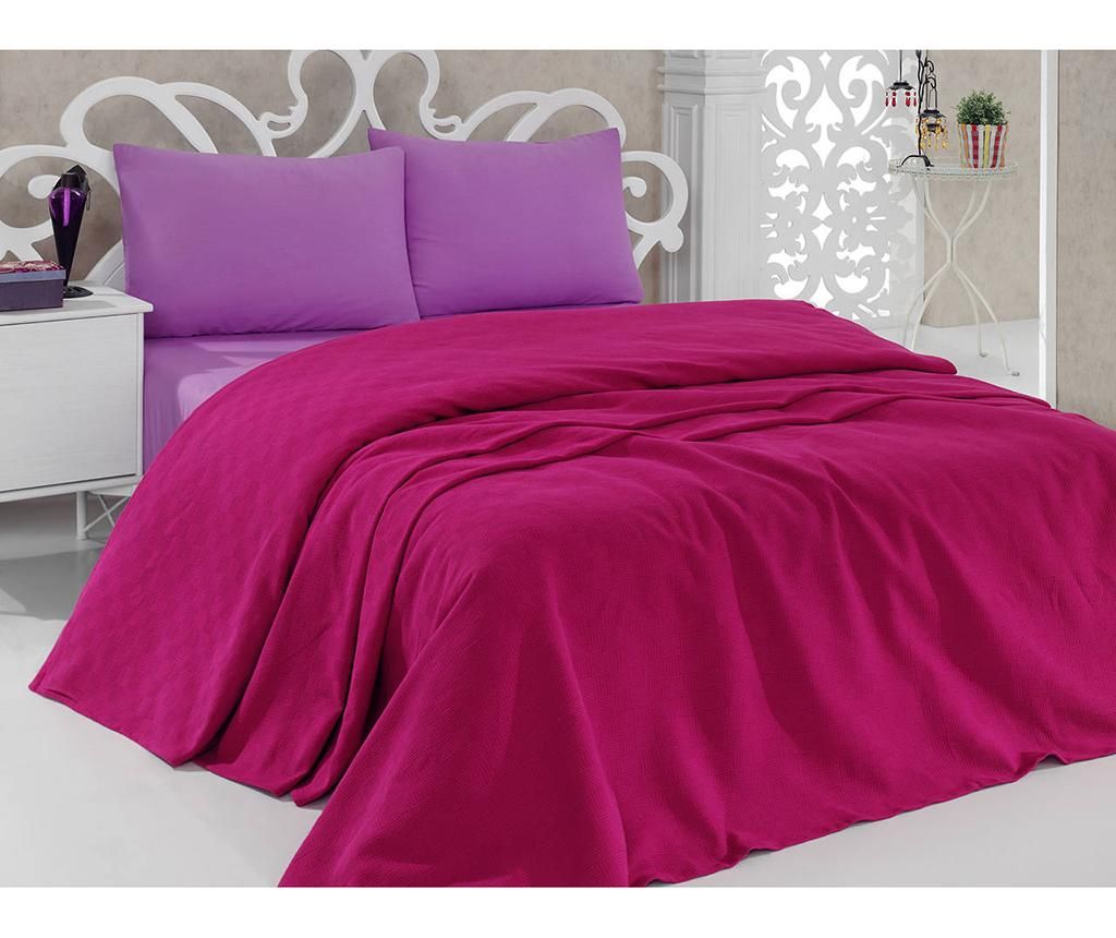 Cuvertura Pique Dante Fuchsia 220x260 cm