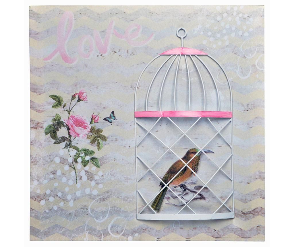 Decoratiune de perete Bird Cage – EWAX, Multicolor