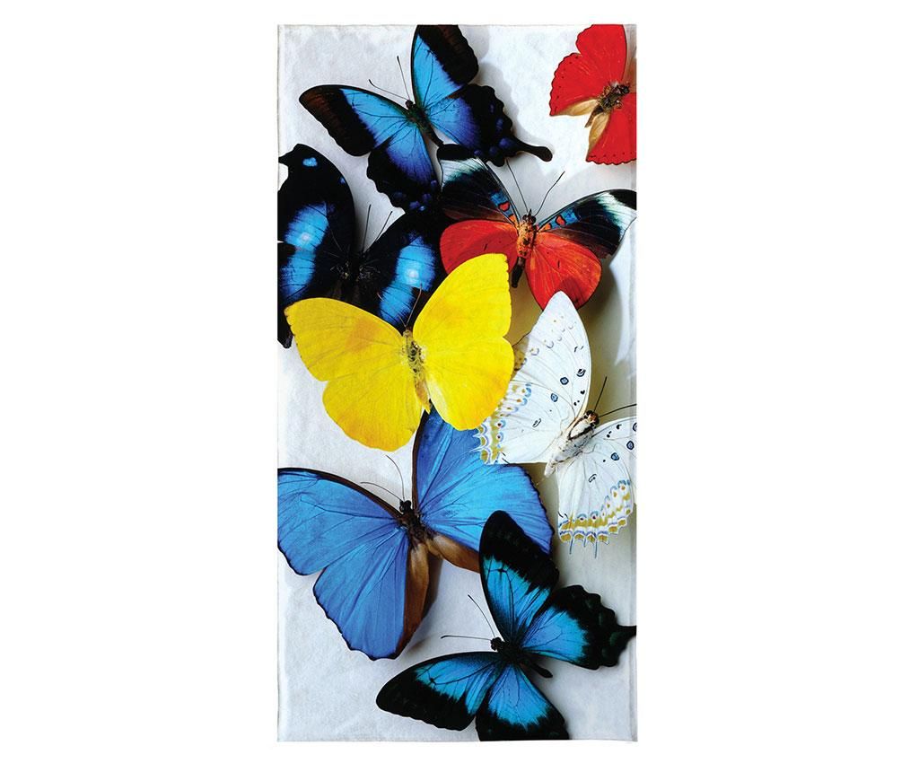 Prosop de plaja Colorful Butterflies 80x155 cm