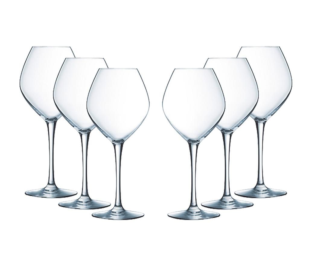 Set 6 pahare pentru vin Sentiments 350 ml - ECLAT, Alb