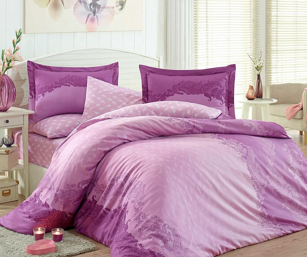 Lenjerie de pat King Satin Supreme Filomena Purple