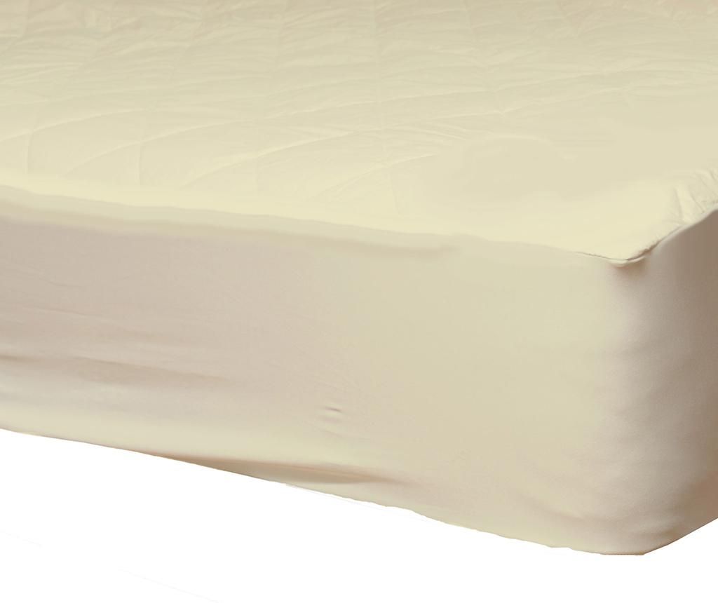Cearsaf de pat cu elastic Dilios, Combed Ecru, bumbac jerseu, 90×200 cm – Dilios Dilios