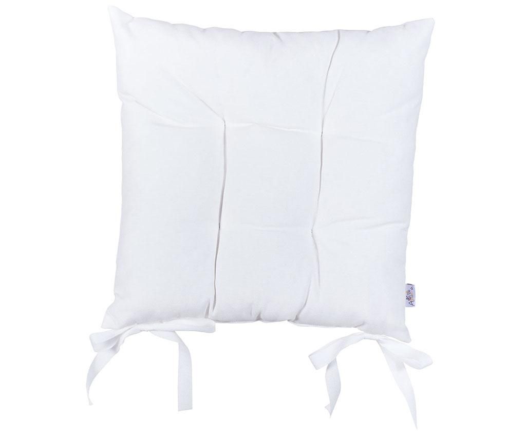 Perna de sezut Pure White 37x37 cm