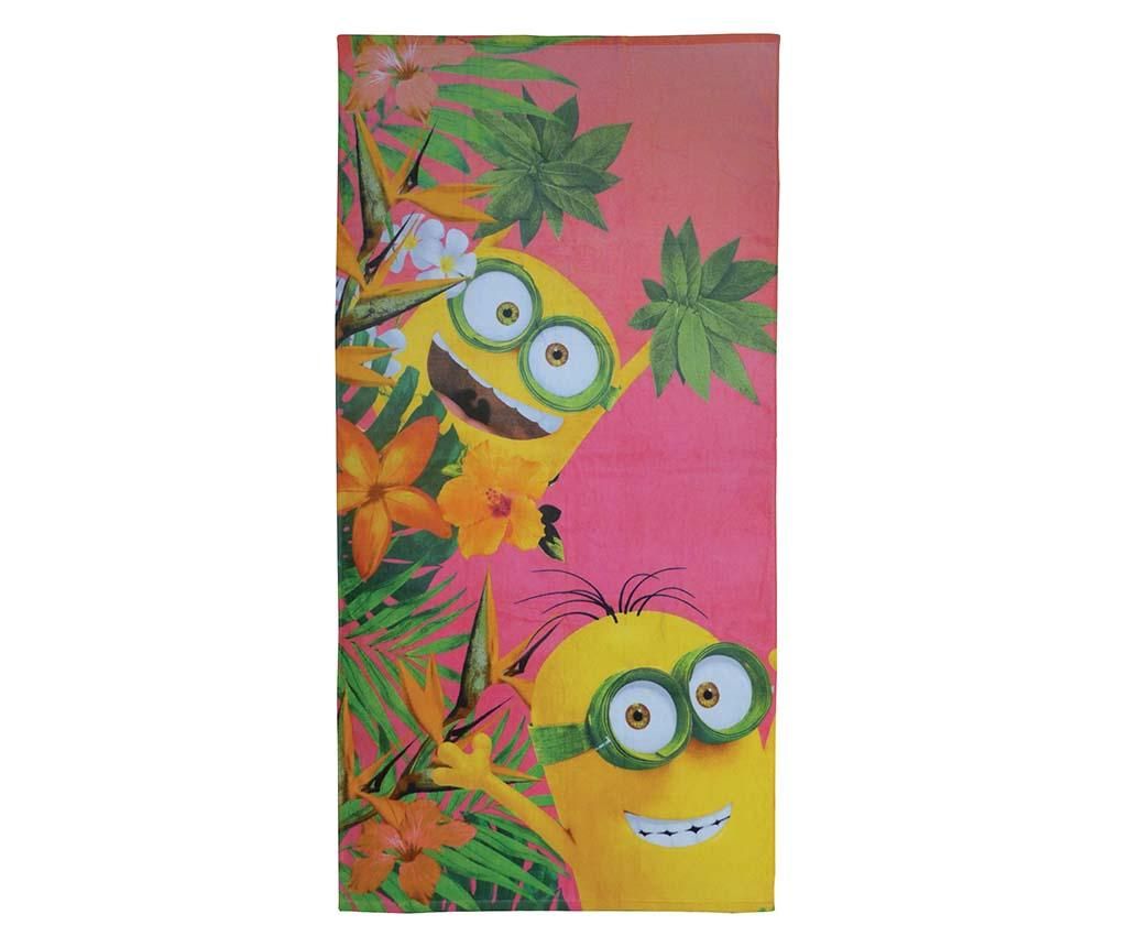 Prosop de baie Minions Flowers 75x150 cm