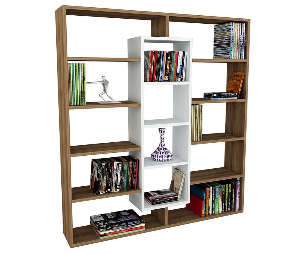 Corp biblioteca Layers Light Brown White - Wooden Art, Maro