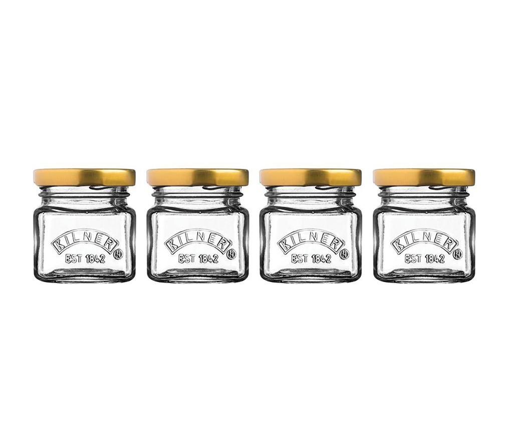 Set 4 borcane cu capac Classic 55 ml