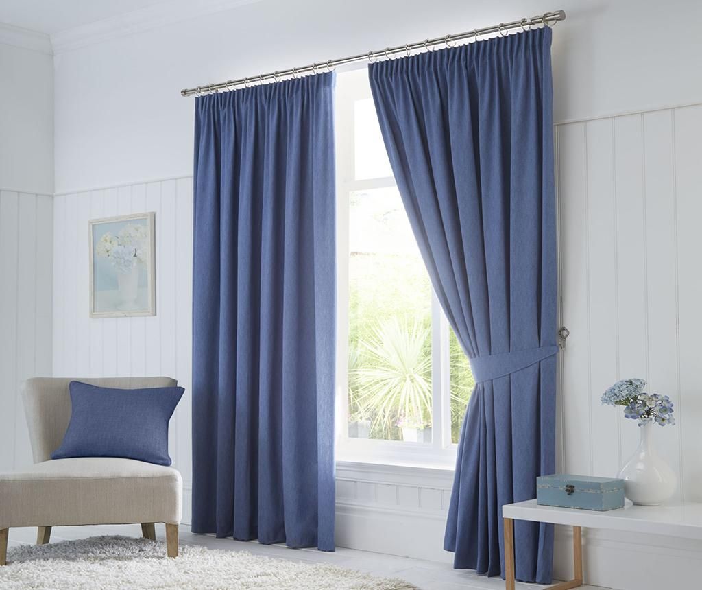 Set 2 draperii Dijon Denim 229x229 cm