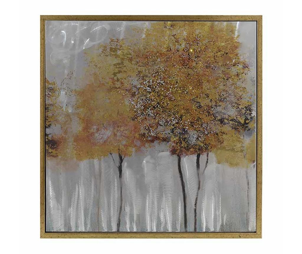 Tablou Forest 64x64 cm - inart, Gri & Argintiu