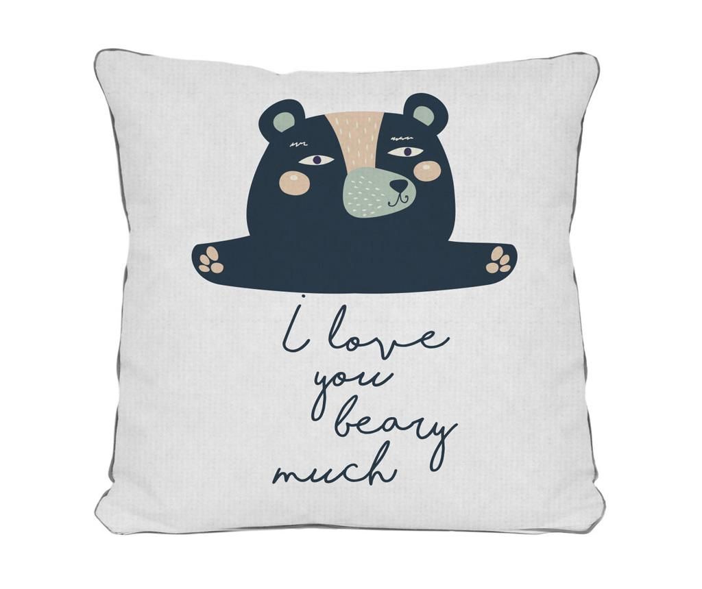 Perna decorativa Love You Beary 45x45 cm - The Wild Hug, Alb