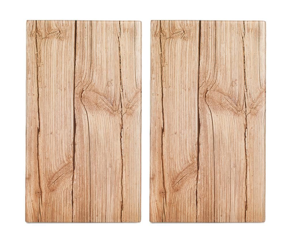 Set 2 planse protectoare pentru plita Wood 30x52 cm - Zeller