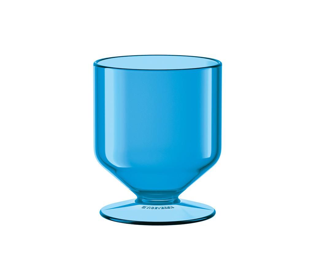 Pahar pentru apa Viceversa, The Good Times Light Blue, plastic MS (metil-stiren metacrilat), ⌀8 cm, 290 ml, 8x8x10 cm – Viceversa, Albastru Viceversa imagine 2022