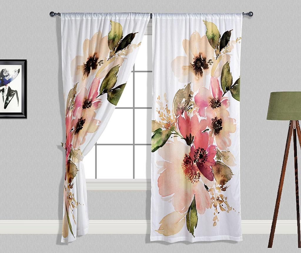 Set 2 draperii Pastel Flowers 140x240 cm - Oyo Home, Roz