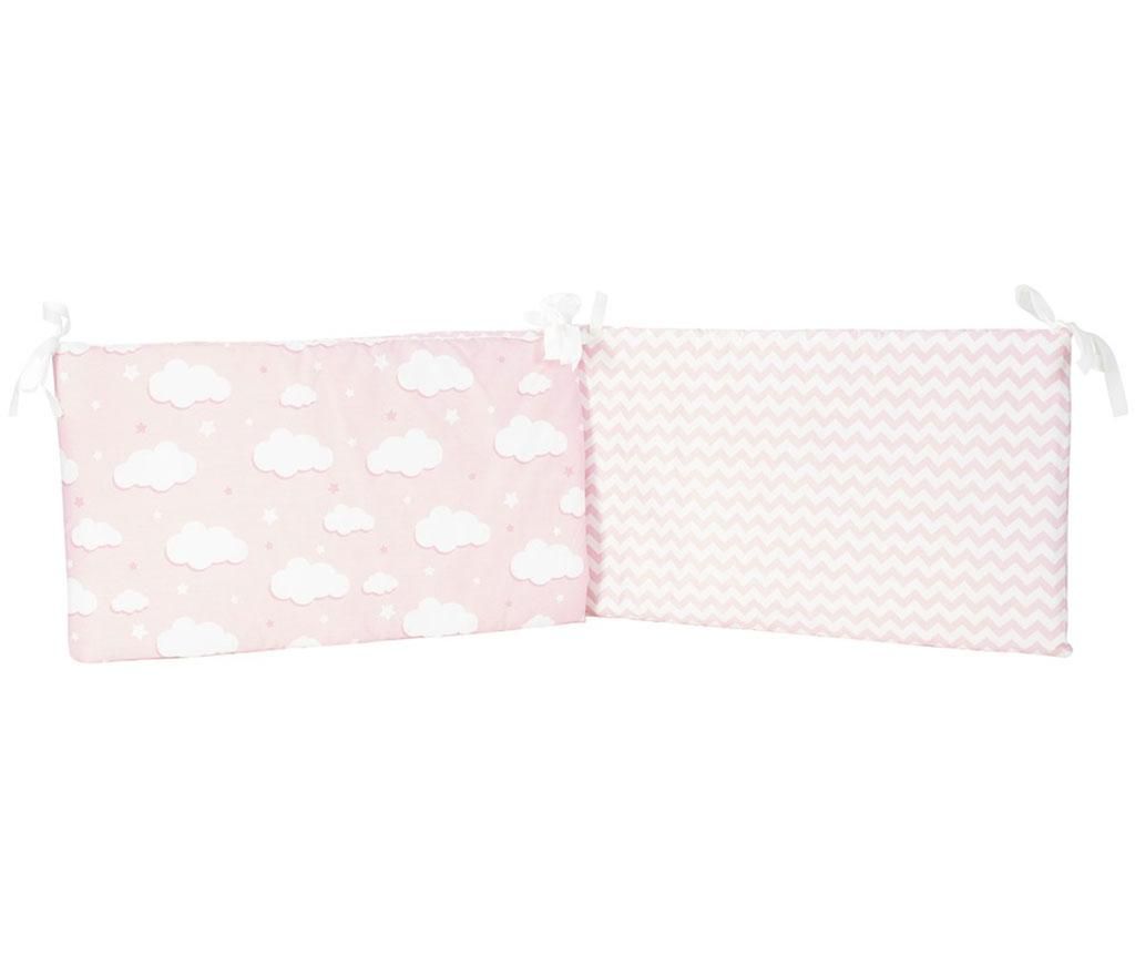 Protectie pentru patut Clouds Pink 40x210 cm