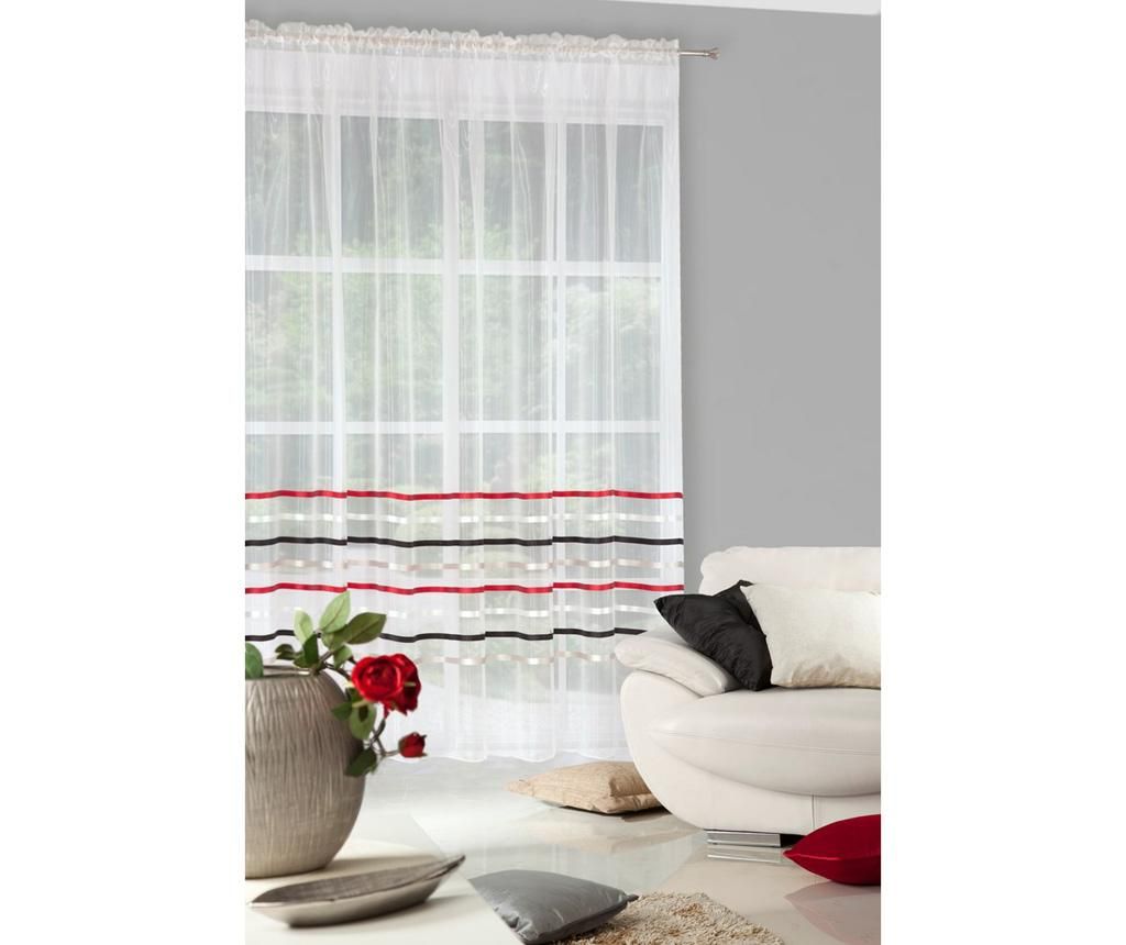 Perdea Gabi Cream Red 250x295 cm - Eurofirany, Crem