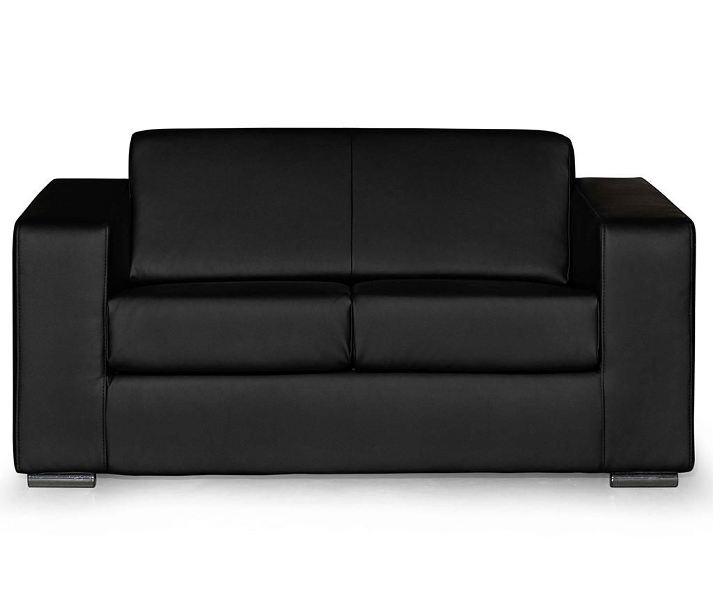 Canapea 2 locuri Kult, Ava Paloma Black, 142x90x66 cm - Kult, Negru