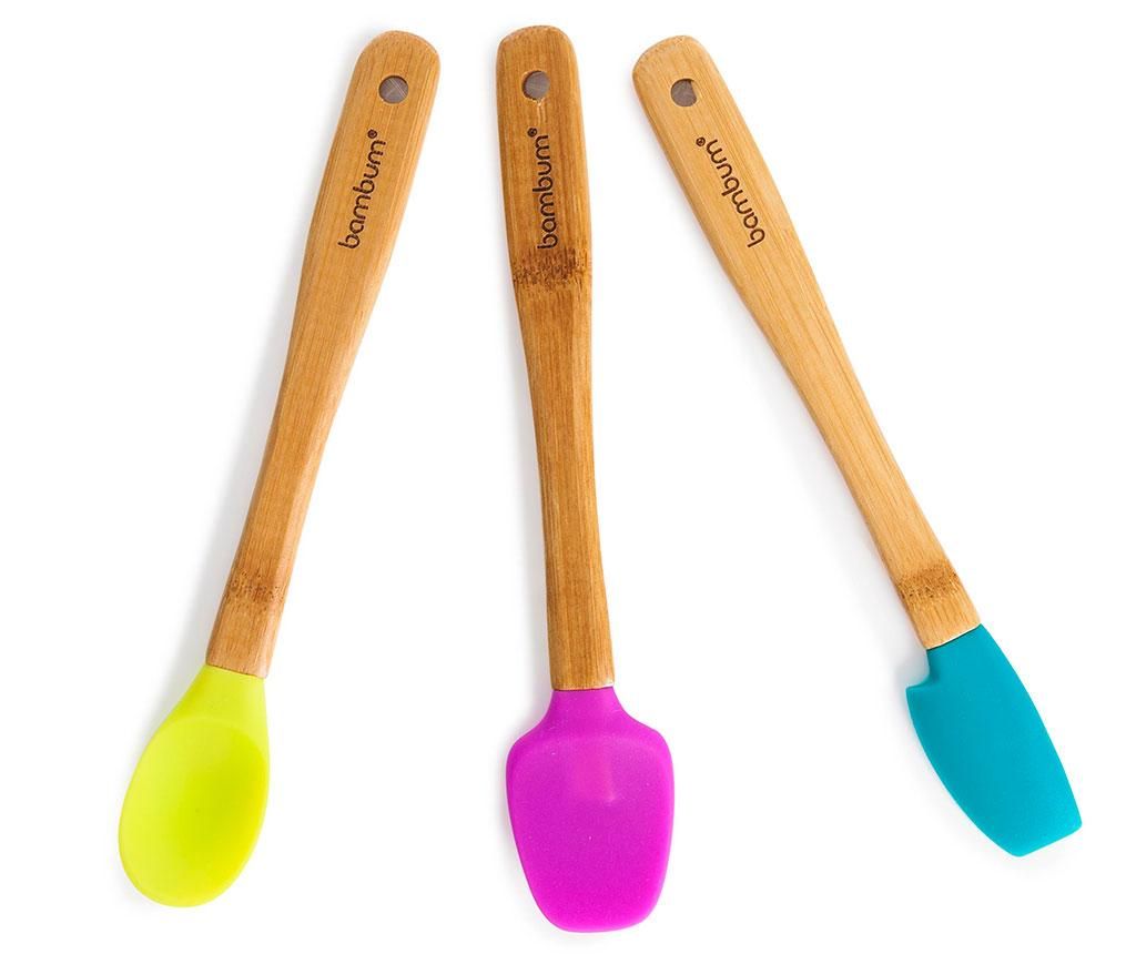 Set 3 spatule Bambum, Zolly, lemn de bambus – bambum, Multicolor bambum imagine 2022