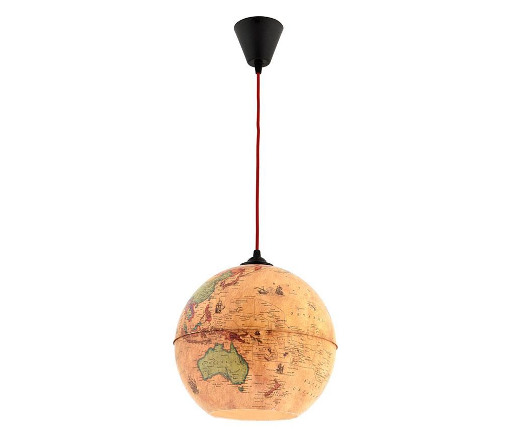 Lustra Avonni, Globe, PVC (policlorura de vinil), 27x27x90 cm – Avonni, Galben & Auriu Avonni imagine noua 2022