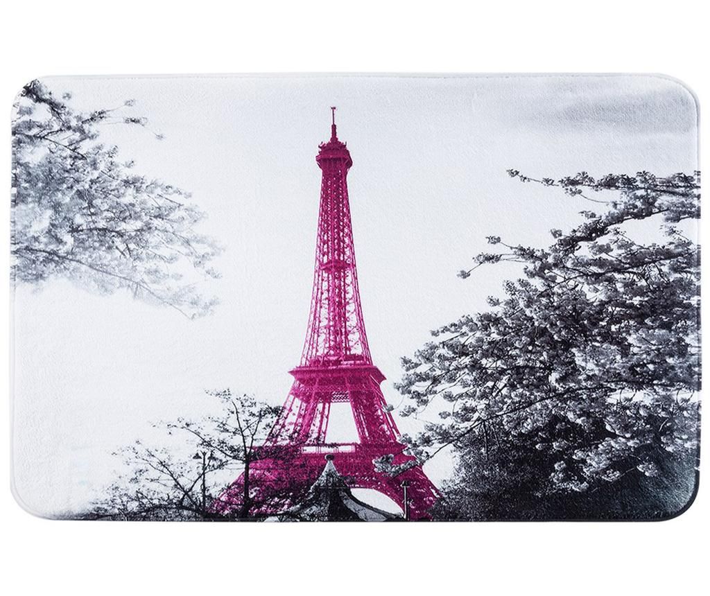 Covoras de baie Eiffel 60×90 cm – Eurofirany, Gri & Argintiu,Roz