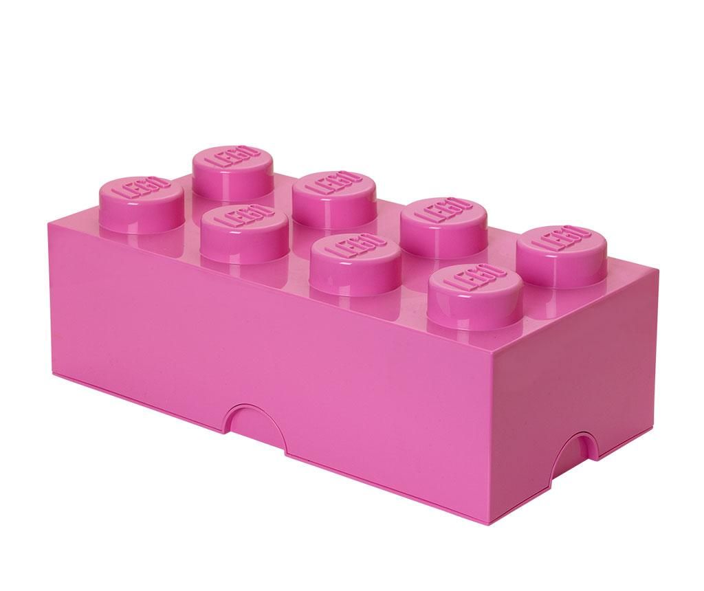 Cutie cu capac Lego Rectangular Extra Bright Pink - LEGO, Mov