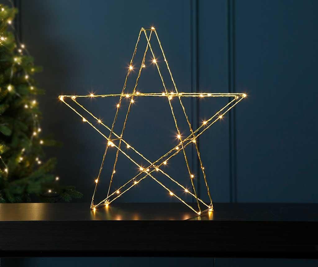 Decoratiune luminoasa Super Star Brass - Best Season, Galben & Auriu