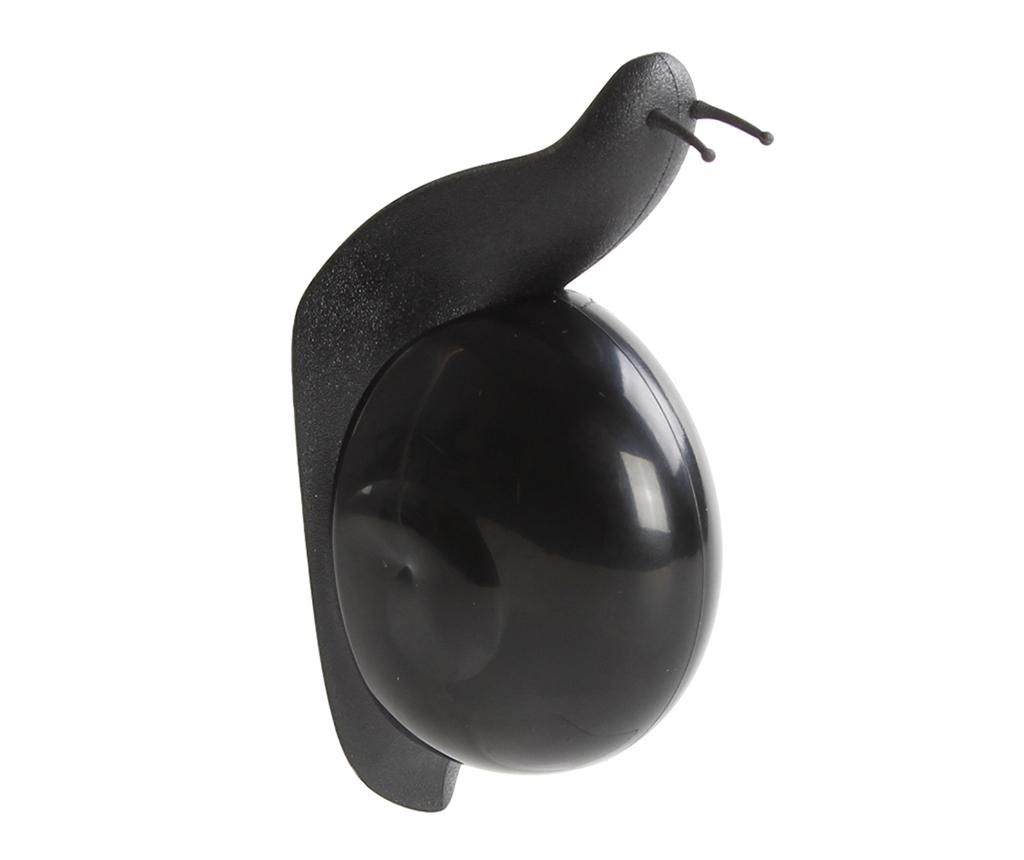 Cuier Qualy, Black Snail, 6x4x11 cm, plastic ABS – Qualy, Negru Qualy imagine 2022 caserolepolistiren.ro