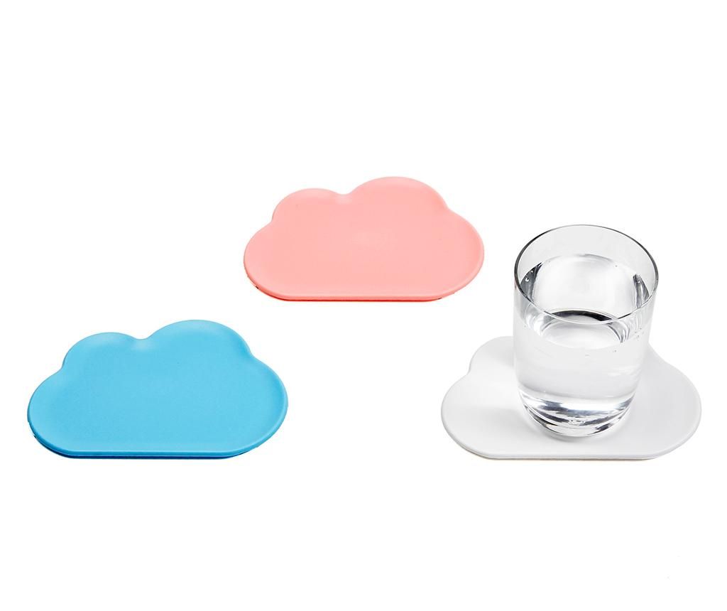 Set 6 coastere Qualy, Pink Cloud, plastic ABS, multicolor, 1x12x8 cm – Qualy, Alb Qualy imagine 2022