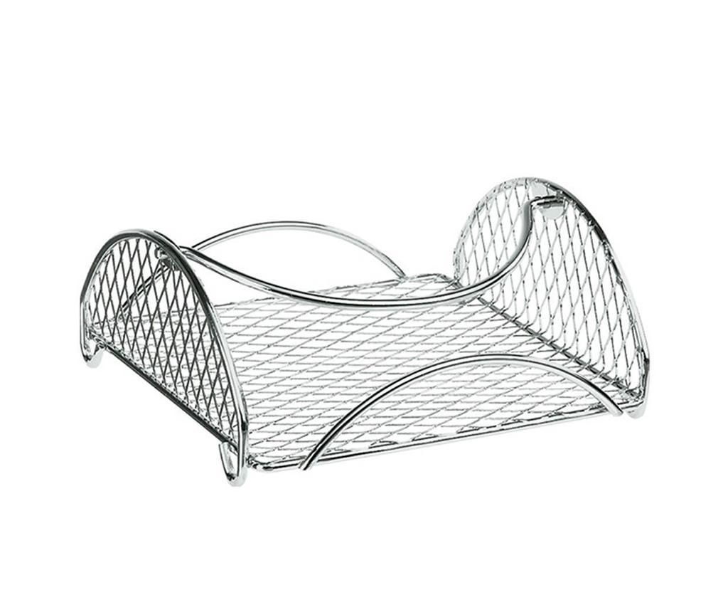 Suport pentru servetele Artex, Kitchen Net, metal cromat, 19x19x8 cm – Artex, Gri & Argintiu Artex imagine 2022